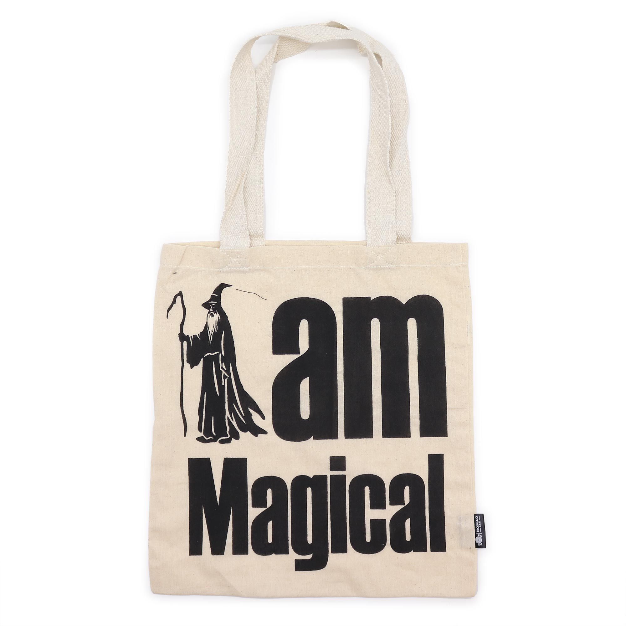 Iconic Basic Tote Bag - I am Magical - Natural 4oz - Image 3