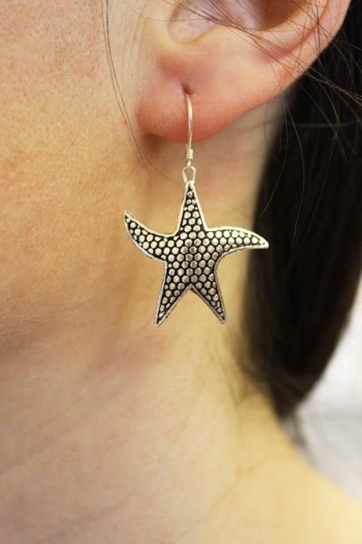 Silver Earrings - Star Fish - Image 3
