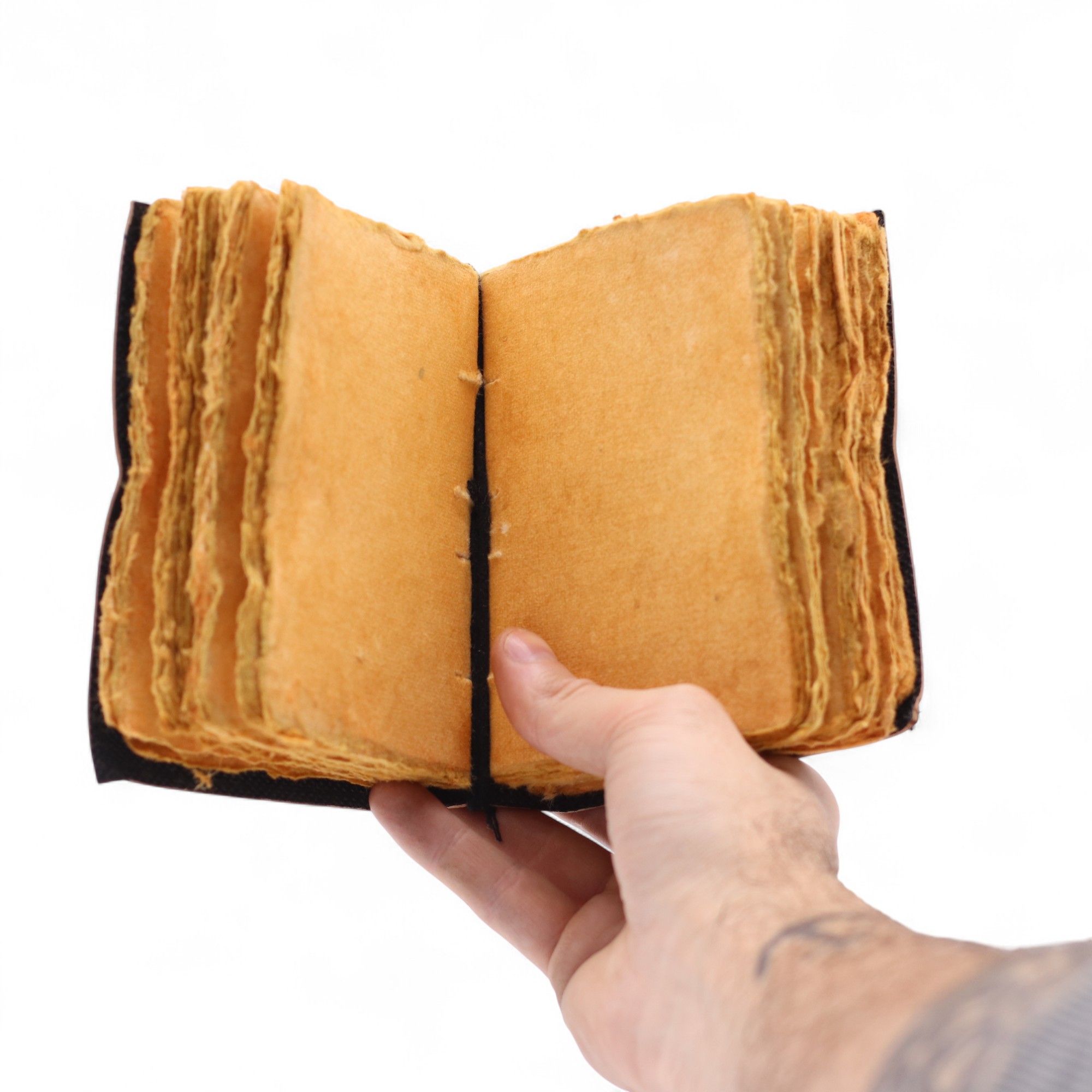 Fat Deckled Edge Leather Notebooks (5x3.5") - The Stories I Tell Myself - Image 7