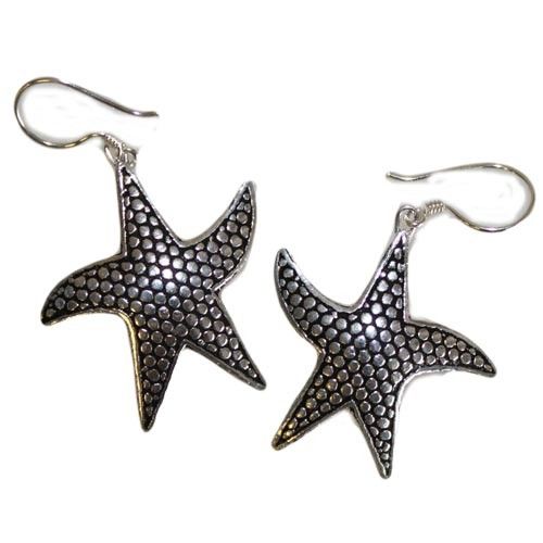 Silver Earrings - Star Fish - Image 2