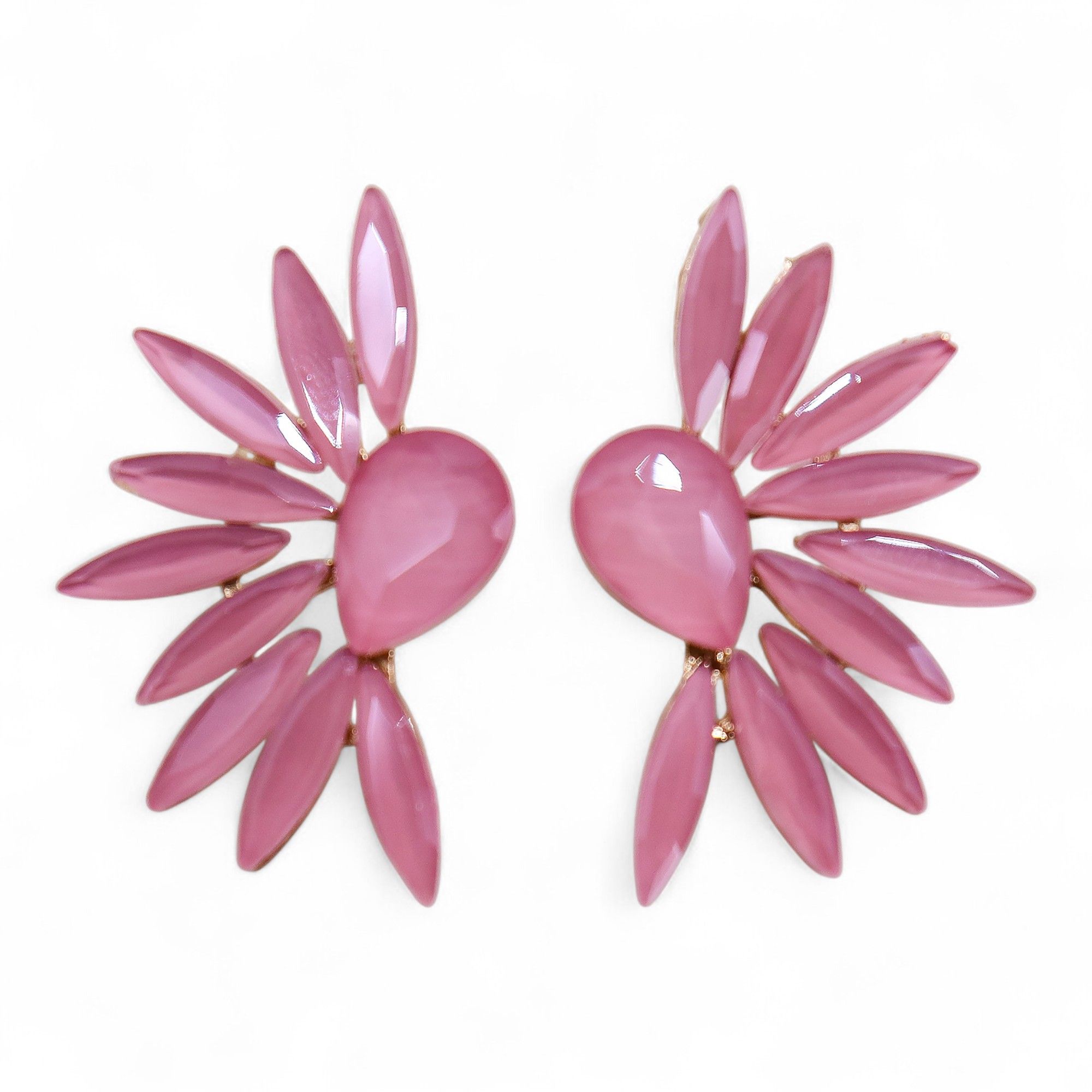 Soft Pink - Vintage Glass - Angel Wings - Earrings - Image 6