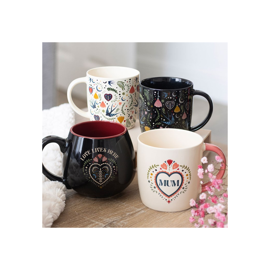 Mum Folk Heart Mug - Image 5