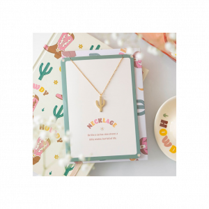 Cactus Necklace on Greeting Card