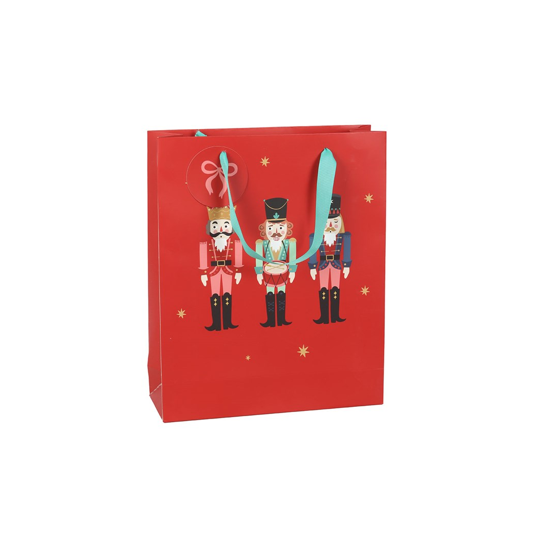 23cm Red Nutcracker Gift Bag - Image 2