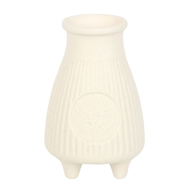 Cream Ribbed Palo Santo Brick Burner - Image 3