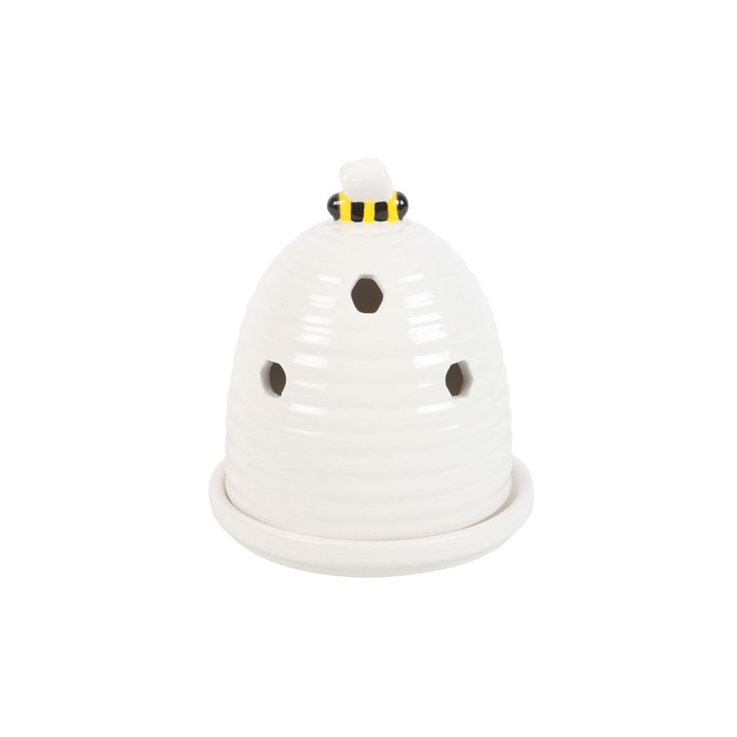 White Beehive Incense Cone Holder - Image 2