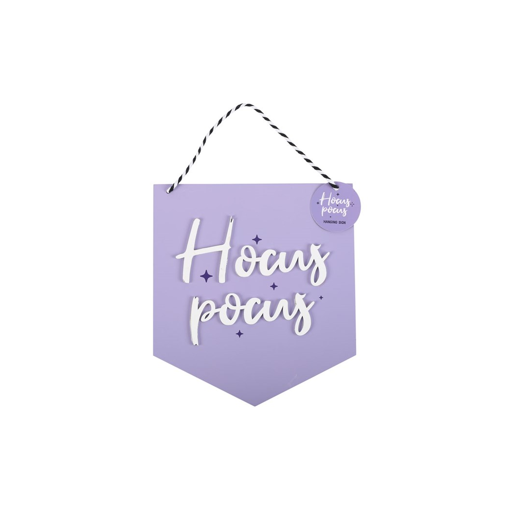 Purple Hocus Pocus Hanging Sign