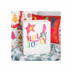 23cm Holly Jolly Gift Bag