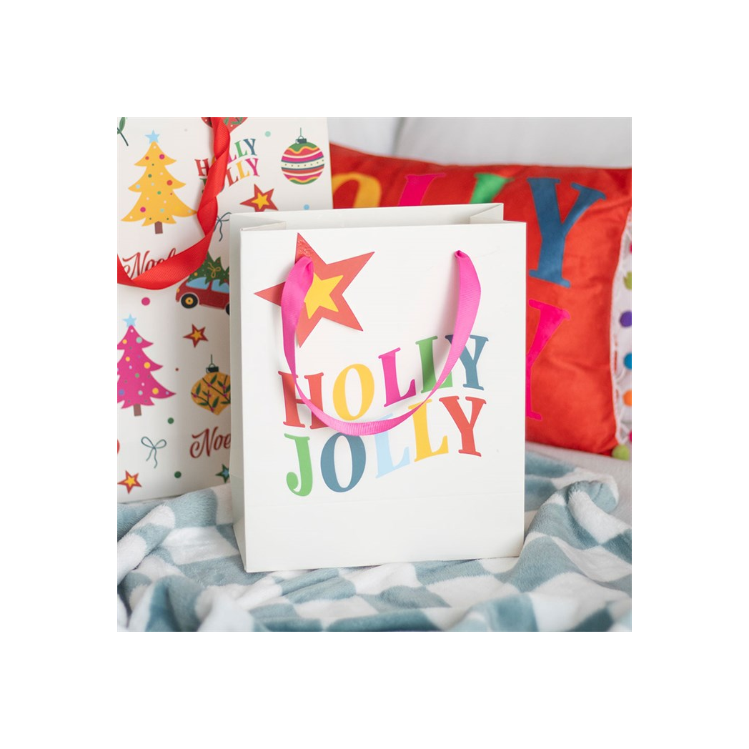 23cm Holly Jolly Gift Bag