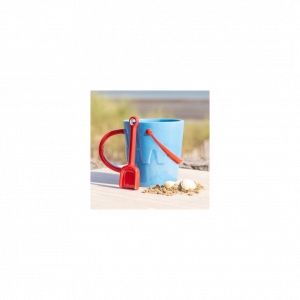 Bucket Shaped Ceramic Mug with Spade Spoon