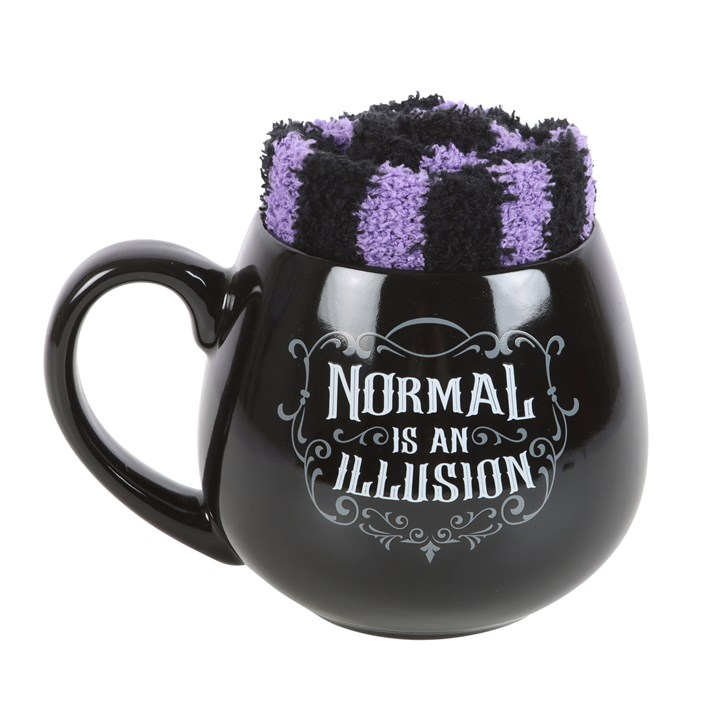 Normal is an Illusion Gothic Mug and Socks Set - Image 2
