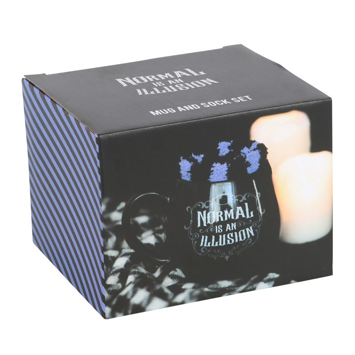 Normal is an Illusion Gothic Mug and Socks Set - Image 5
