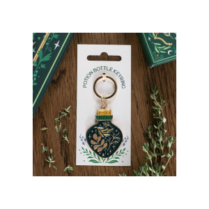 Green Witch Potion Bottle Keyring