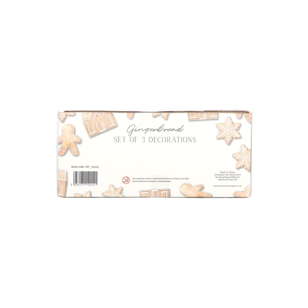 Set of 3 Hanging Gingerbread Decorations - Image 4