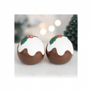 Christmas Pudding Salt and Pepper Shakers