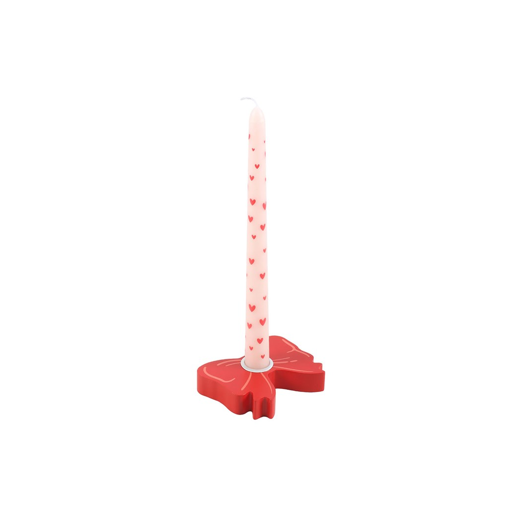Red Bow Taper Candle Holder - Image 4