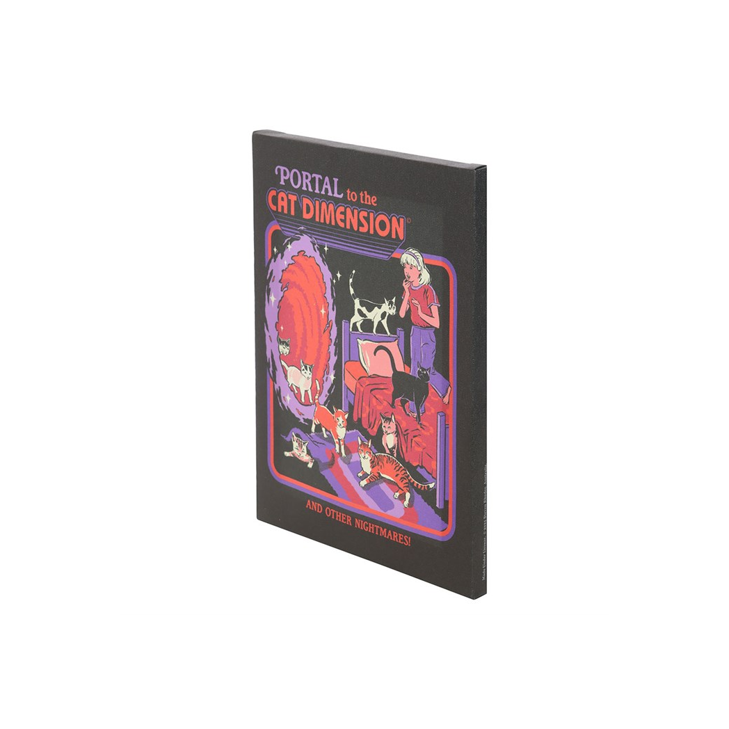 19x25cm The Cat Dimension Canvas Plaque by Steven Rhodes - Image 3