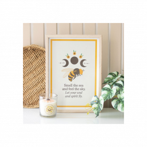 Summer Solstice Bee Framed Wall Art Print