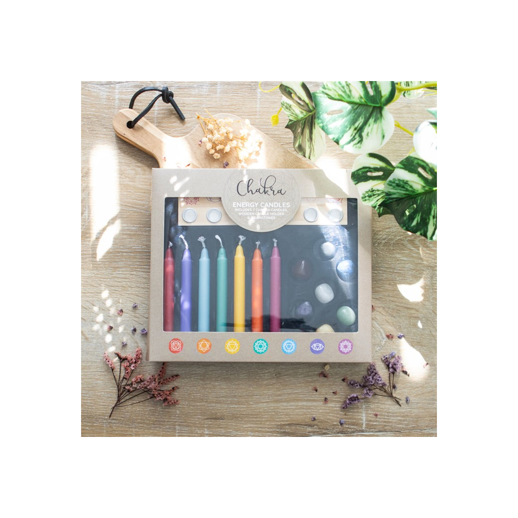 Chakra Energy Candle and Crystal Gift Set - Image 5