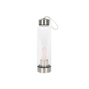 Rose Quartz Purifying Glass Water Bottle
