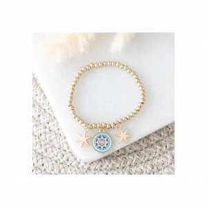 All Seeing Eye Beaded Charm Bracelet