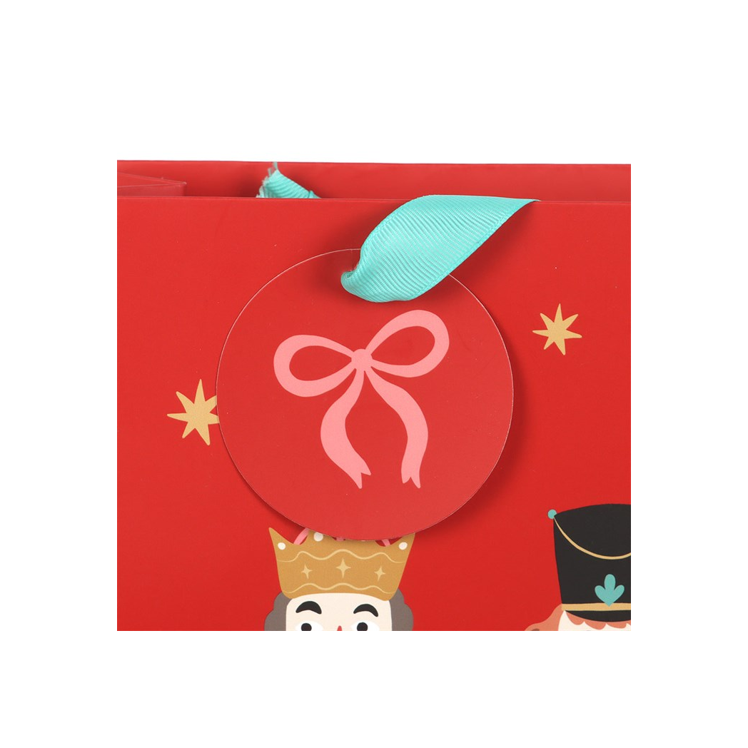 23cm Red Nutcracker Gift Bag - Image 3