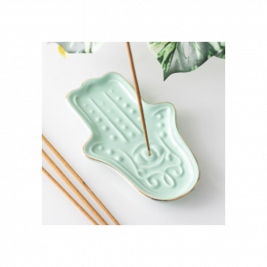 Blue Hamsa Hand Incense Stick Holder