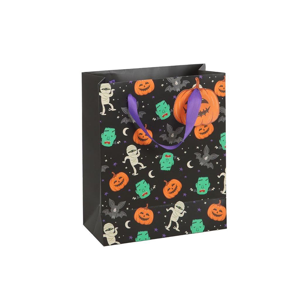 23cm Medium Monster Mash Print Gift Bag - Image 2
