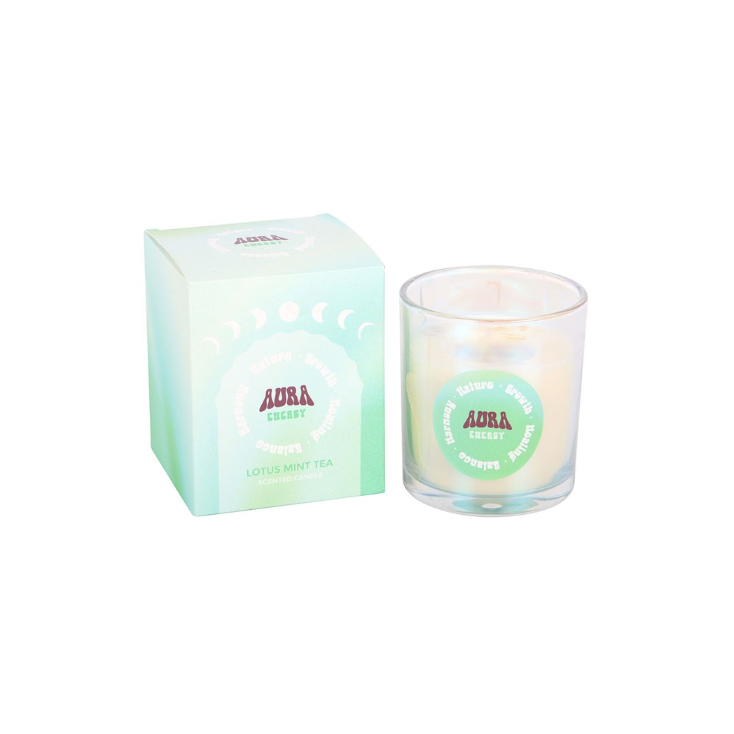 Aura Energy Lotus Mint Tea Iridescent Candle - Image 2