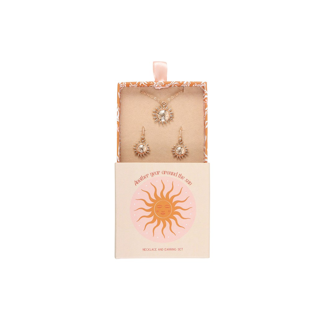 Sun Earring and Necklace Set - Image 2