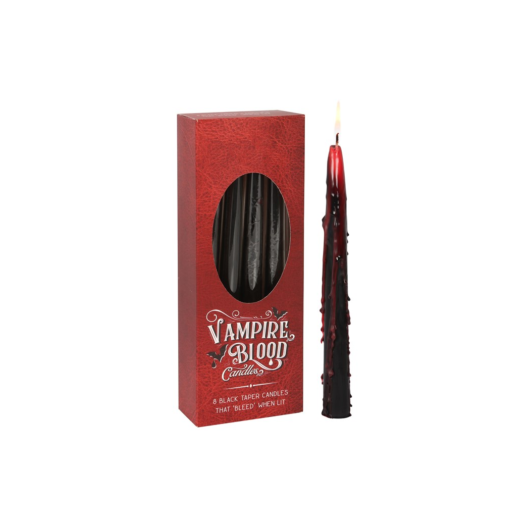 Set of 8 Vampire Blood Taper Candles