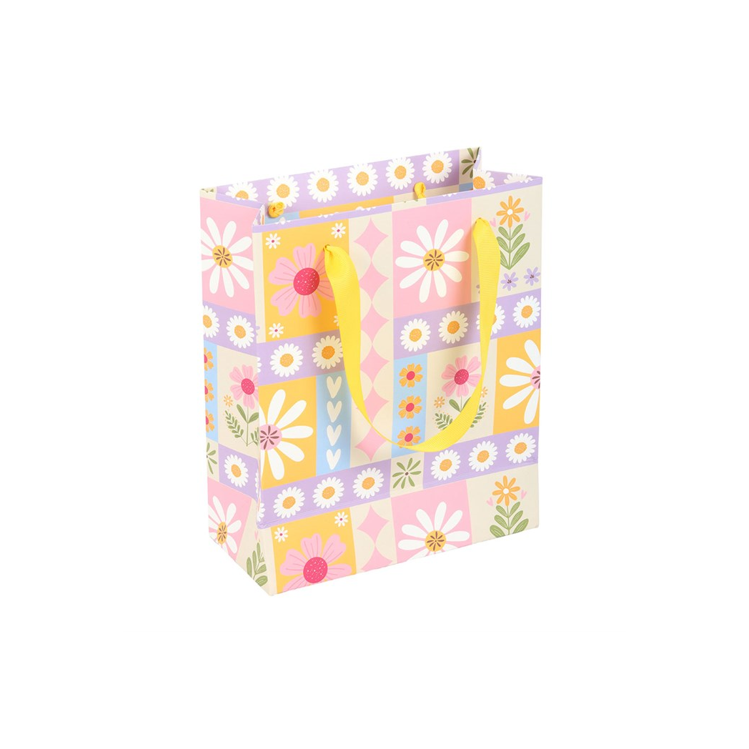 23cm Floral Patchwork Print Gift Bag - Image 4