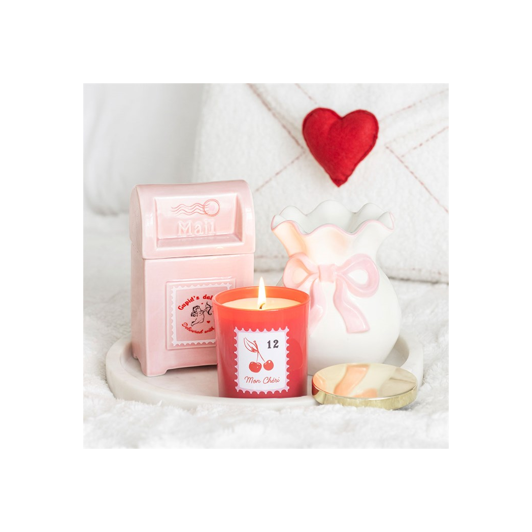 White and Pink Bow Oil Burner - Image 5