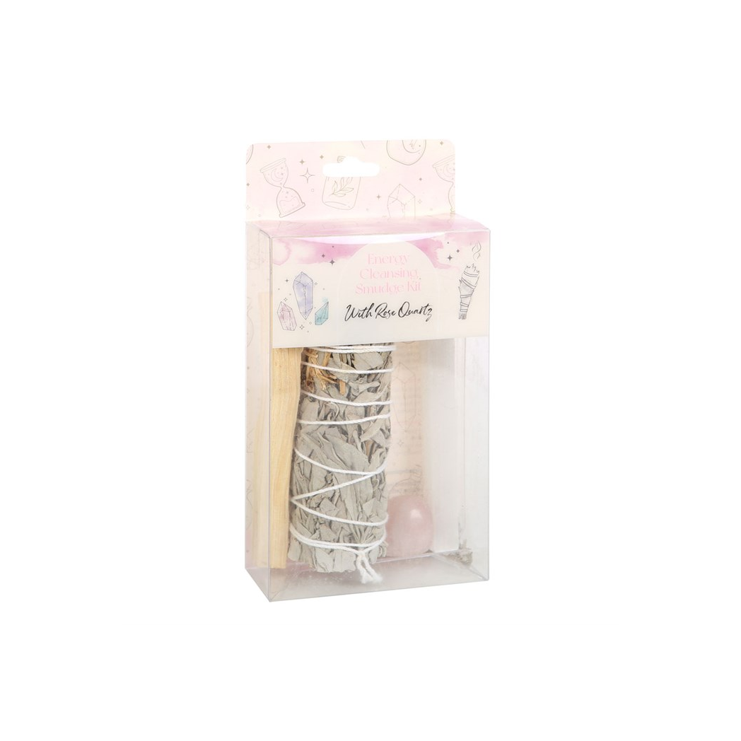 Smudge Kit with Rose Quartz Crystal - Image 3