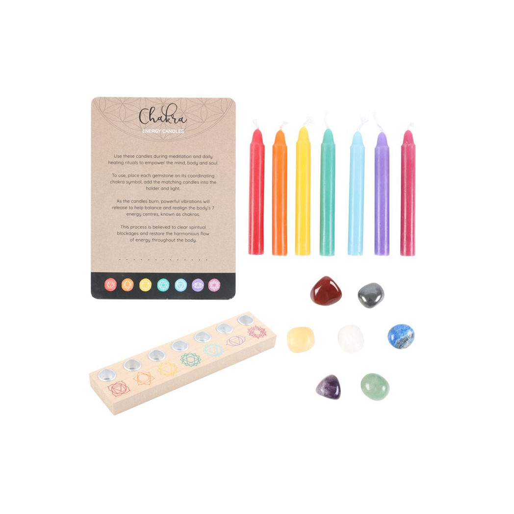 Chakra Energy Candle and Crystal Gift Set - Image 3