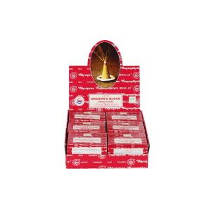 Set of 12 Packets of Dragon's Blood Dhoop Cones by Satya