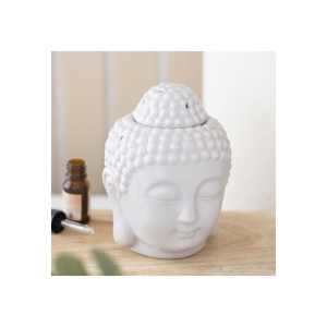 Small Grey Buddha Head Oil Burner