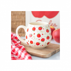 Apple Print Rounded Mug