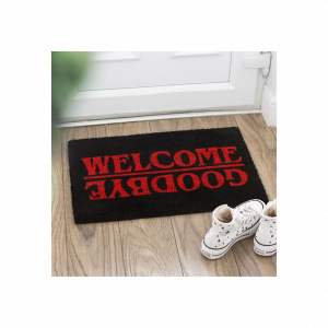 Black Welcome Goodbye Doormat