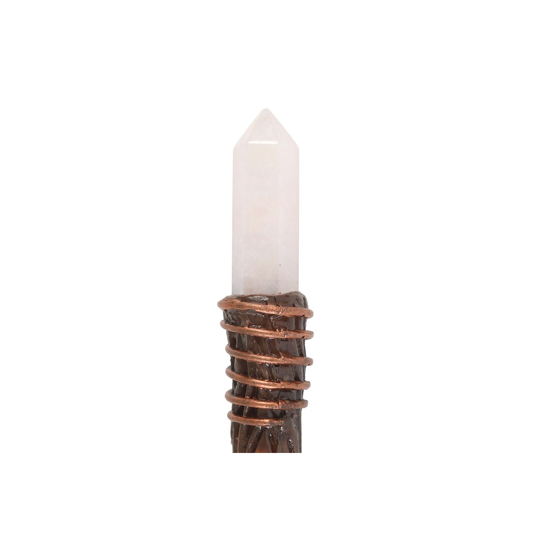 Thin Energy Clearing Aura Quartz Crystal Wand - Image 3