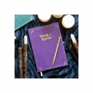 Book of Spells Journal with Amethyst Crystal Pen