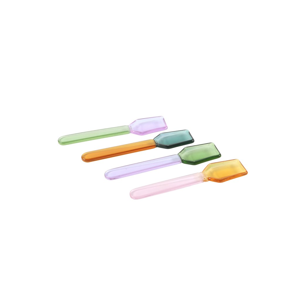 Set of 3 Pastel Glass Dessert Spoons - Image 4