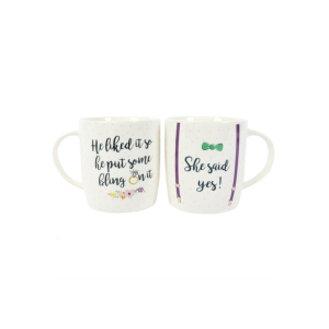 Set of 2 She Said Yes Mugs