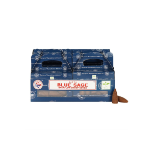 Set of 6 Packets of Blue Sage Backflow Dhoop Cones by Satya