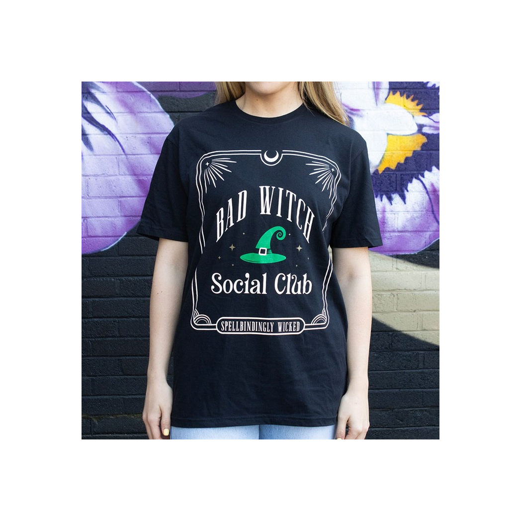 Green Bad Witch Social Club Unisex T-shirt Size L - Image 3