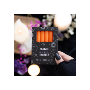 Set of 12 Orange 'Confidence' Spell Candles