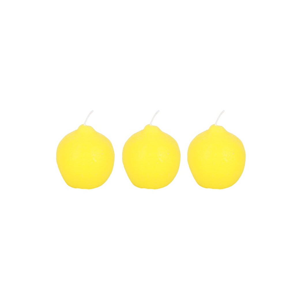 Set of 3 Lemon Shaped Candles - Image 2