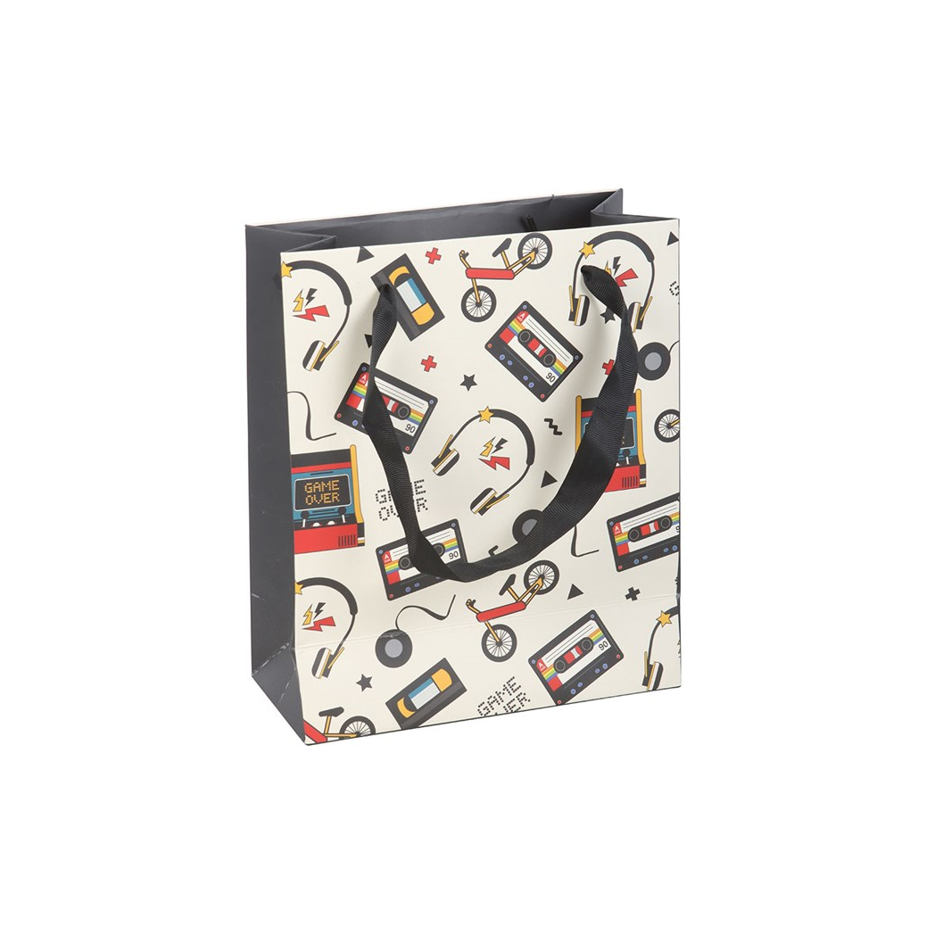 23cm Medium Retro 80s Print Gift Bag - Image 3