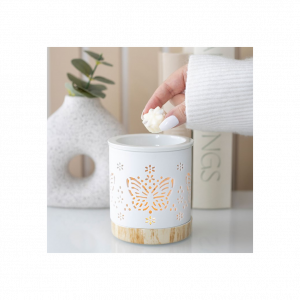 Matte Ceramic Butterfly Oil Burner