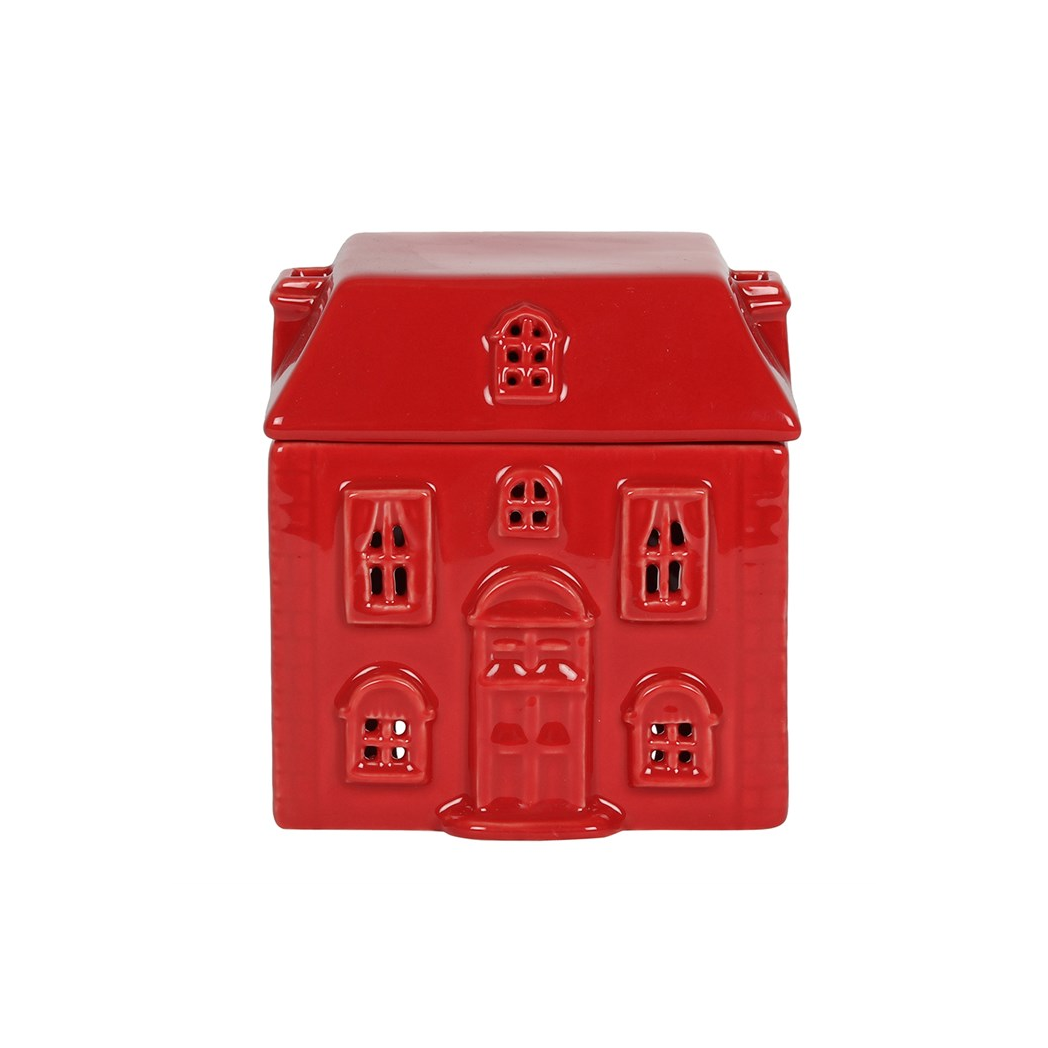 Red Ceramic House Oil Burner